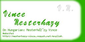 vince mesterhazy business card